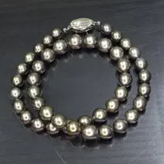 天然 南洋黒蝶真珠 パール ネックレス52.38g 大粒10.3mm 46cm