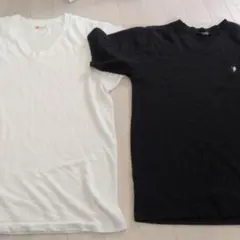 VネックTシャツ 2色セット