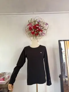 Champion ブラック 長袖Tシャツ