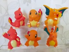 ポケモンキッズ　指人形　ヒトカゲ　リザード　リザードン　進化6体セット