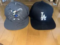 ミッキーマウス＆LAドジャースキャップ2点セット