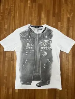 [美品] AFFA ライダース転写Tシャツ size M