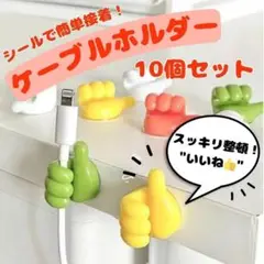 ケーブルホルダー コードクリップ かわいい指型車デスク配線整理カラフル10個