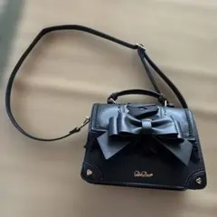 LIZ LISA ブラック ショルダーバッグ リボン レース