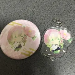 鬼滅の刃　ゆらふわランダム缶バッジ　アクリルチャーム　甘露寺蜜璃