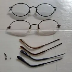 メガネセット（フレーム・テンプル・レンズ）部品