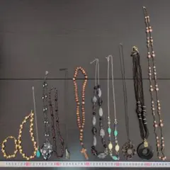 ゴールドビーズネックレスとブレスレットなど まとめ売り