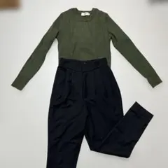 ビームス　ニット　グリーン　緑　セーター　M