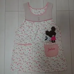 くまのがっこう エプロン 保育士 幼稚園教諭 実習 花柄 ピンク