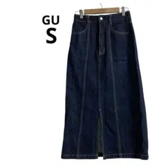 ジーユー　GU デニムスカート　スリット　Sサイズ