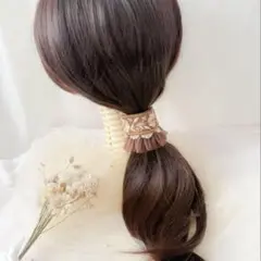 インド刺繍リボンポニーフック