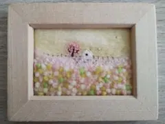 ✽.* 絵画・こころに響く癒しの調べ… 羊毛フェルトminiフレームアート✽.*のサムネイル