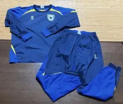 ACUORE サッカー ピステウィンドブレーカー上下セット ネイビー ブルー Lのサムネイル