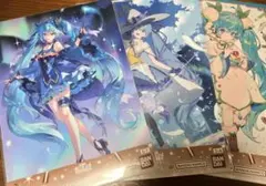 雪ミク 一番くじ S賞 クリアポスター3点