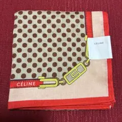 【新品未使用】CÉLINE ドット柄 ハンカチ