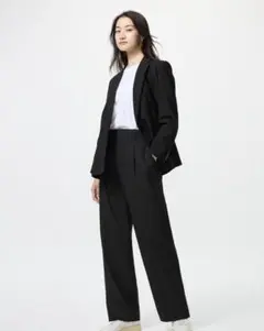 ユニクロ　タックワイドパンツ丈長めXL