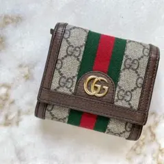 3843 美品☆GUCCI グッチ オフディア シェリーライン GGウォレット