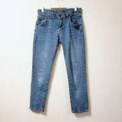 【美品】オフオン ストレッチスキニーデニムパンツ 38 M ジーンズ 牛革のサムネイル