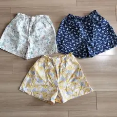 140 ショートパンツ キュロット 3枚セット　ユニクロ×PAUL & JOE