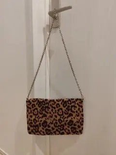 ヒョウ柄ショルダーバッグ
