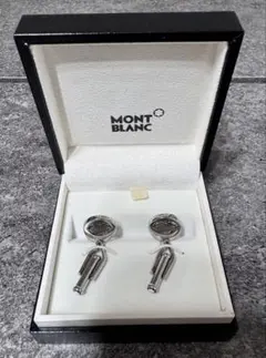 モンブラン MONT BLANC ロゴ入りカフリンクス シルバー リバーシブル