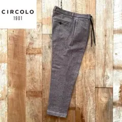 【極美品】CIRCOLO 1901 イージー ジャージー スラックスパンツ 46