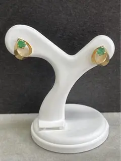 K18エメラルド ピアス 刻印あり24,200円