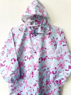 オレンジボンボン レインコート 130 リボン柄 女の子