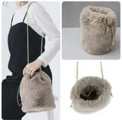 ROYAL PARTY ロイヤルパーティー 巾着バッグ エコファー ショルダー