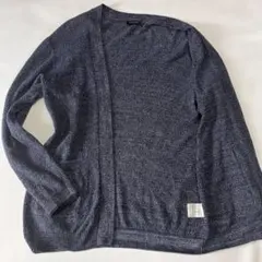 希少品 ブラックレーベルクレストブリッジ 近年 麻混 ボタンレス カーディガン
