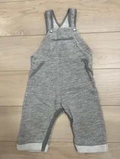 プチバトー　グレー　オーバーオール　サロペット　ロンパース　18m/81cm