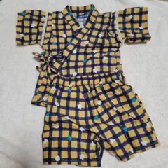 futafuta チェック柄甚平 80cm フタフタ