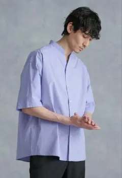【新品】NANOuniverse ￼ナノユニバース 大人のワイドシャツ 半袖 M