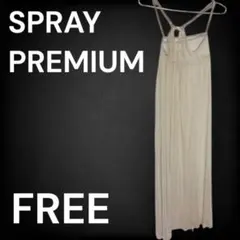 SPRAY PREMIUM ベージュ　シフォンキャミソールワンピース