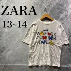 ZARA レディース S相当 白 ロゴ Tシャツ 半袖 プリント カットソーのサムネイル
