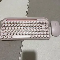 ワイヤレスキーボード マウスセット 핑크