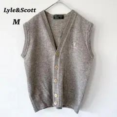 ライルアンドスコット グレー ニット ベスト ウール100% メンズ 725