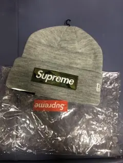 Supreme ニット帽 グレー カモ　New Era