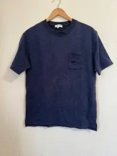 ネイビー ポケット付き Tシャツ Lサイズ