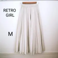 RETRO GIRL レトロガール プリーツスカート M ベージュ 春 夏 秋