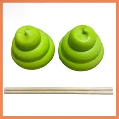 【うんこミュージアム】うんち 緑色 2セット 棒付き うんち型おもちゃ