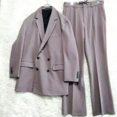 90s】4点 セットアップ ダブルスーツ ピンズ 薄紫 古着 常田大希