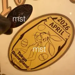 ディズニー スーベニアメダル マンスリーメダル 4月 ラビット