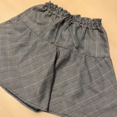 グレー系チェック ショートパンツ　150