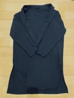 GU ジーユー 薄手 ロング コート ネイビー