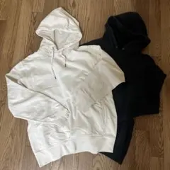 UNIQLO スウェットパーカー　白黒　2枚セット