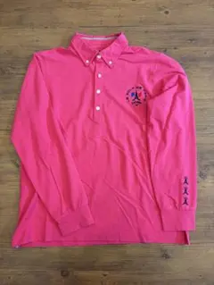 キャロウェイゴルフ　長袖ポロシャツ　L ピンク
