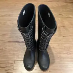 ブラック レースアップ ロングブーツ　ティンバーランド　23センチ　長靴