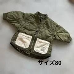 ブリーズ　袖取り外し可能 オリーブグリーン キルティングアウター