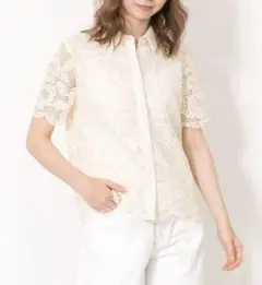 ジルスチュアート　 JILLSTUART セシィーレース襟付きブラウス